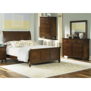 Liberty Furniture Hamilton Sleigh Bed Dresser Mirror Chest in Cinnamon Fin - All