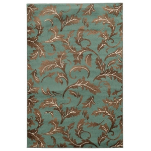 Linon Elegance Rug In Turquoise And Beige 2' X 3' - All