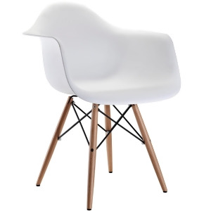 Modway Pyramid Dining Armchair in White - All