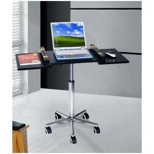 Techni Mobili Folding Table Laptop Cart in Graphite - All