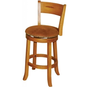 Sunny Designs Sedona Swivel Barstool with Back In Rustic Oak Set of 2 - All