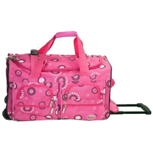 Rockland Pink Chevron 22 Rolling Duffle Bag - All