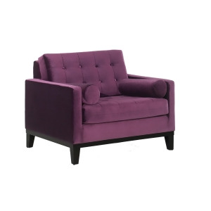 Armen Living Centennial Chair Purple Velvet - All