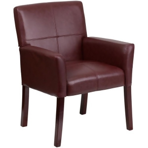 Flash Furniture Burgundy Leather Executive Side Chair or Reception Chair w/ Maho - All