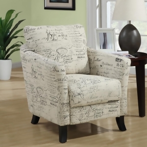 Monarch Specialties 8007 Accent Chair in Vintage French Fabric - All
