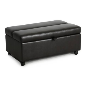 Sunset Trading Bonded Leather Sleeper Ottoman - All