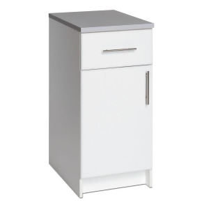 Prepac Elite White 16 Inch Base Cabinet w/ Drawer Door - All