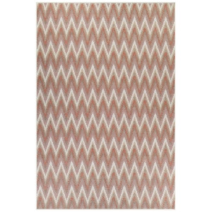 Couristan Monaco Avila Rug In Coral-Ivory-Pewter - All