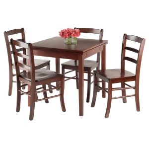 Winsome Wood Pulman 5-Pc Set EXtension Table with Ladder Back Chairs - All