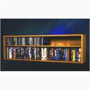 Wood Shed Solid Oak Wall or Shelf Mount for Cd and Dvd/vhs tape/Book Cabinet - All