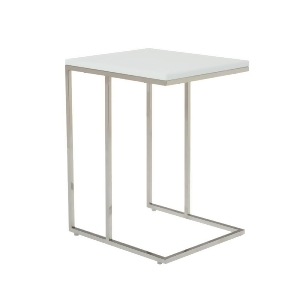Moes Home Posta Side Table in White - All