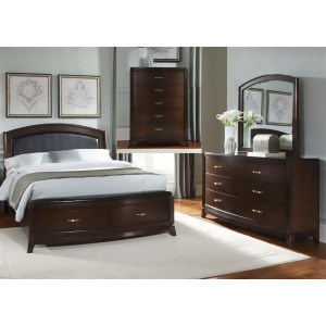 Liberty Furniture Avalon Storage Bed Dresser Mirror Chest in Dark Truffle - All