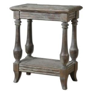 Uttermost Mardonio Side Table in Rustic Waxed Limestone - All