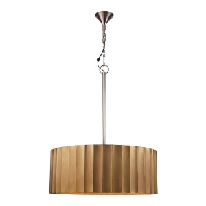 Lazy Susan Large Brass Clad Ribbed Pendant - All