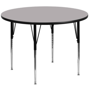 Flash Furniture 60 Inch Round Activity Table w/ Grey Thermal Fused Laminate Top - All