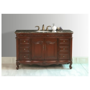 Stufurhome 56 Princeton Single Sink Bathroom Vanity With Baltic Brown Granite T - All