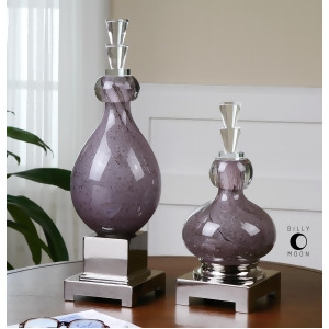 Uttermost Charoite Purple Glass Bottles S/2 - All