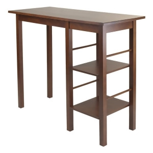Winsome Wood Egan Breakfast Table with 2 Side Shelves - All