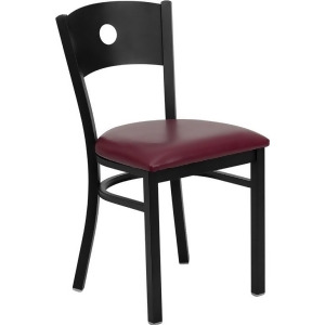 Flash Furniture Hercules Series Black Circle Back Metal Restaurant Chair Burgu - All