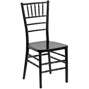 Flash Furniture Flash Elegance Black Resin Stacking Chiavari Chair Le-black-gg - All