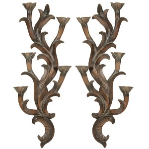 Entrada Gl78864 Polyresin Wall Candle Holder-Flower Style Set of 2 - All