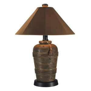 Patio Living Concepts Canyon 35 Inch Outdoor Table Lamp w/ Nutmeg Sunbrella Shad - All