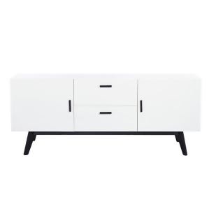 Diamond Sofa Mode 2 In Drawer / 2 In Door Sideboard In White With Black Legs - All