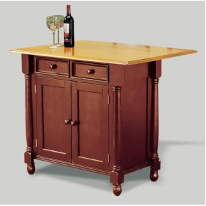 Sunset Trading Nutmeg Kitchen Island with Drop Leaf - All