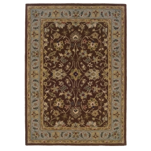 Linon Trio Traditional Rug In Brown And Light Blue 1'10 X 2'10 - All