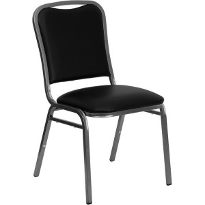 Flash Furniture Hercules Series Stacking Banquet Chair w/ Black Vinyl Seat Sil - All