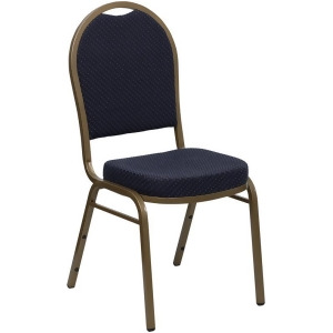 Flash Furniture Hercules Series Dome Back Stacking Banquet Chair w/ Navy Pattern - All