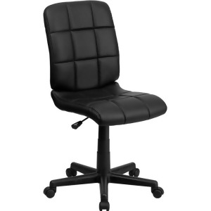Flash Furniture Mid-Back Black Quilted Vinyl Task Chair Go-1691-1-bk-gg - All