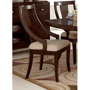 Homelegance Aubriella Chair With Curved Arms Fabric In Rich Brown Cherry / Neut - All