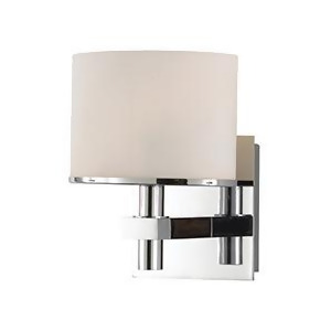 Alico Ombra 1L Vanity White Opal Glass / Polished Nickel Finish. - All