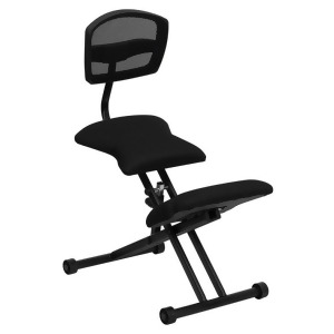 Flash Furniture Ergonomic Kneeling Chair w/ Black Mesh Back Fabric Seat Wl-3 - All