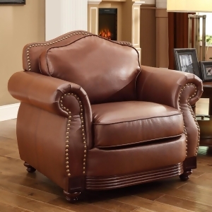 Homelegance Midwood Upholstered Chair in Dark Brown Leather - All