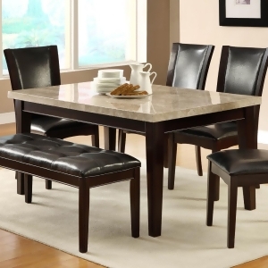 Homelegance Hahn Marble Top Dining Table in Espresso - All