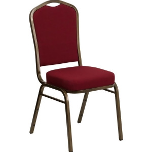 Flash Furniture Hercules Series Crown Back Stacking Banquet Chair w/ Burgundy Fa - All