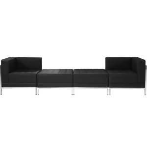 Flash Furniture Zb-imag-set7-gg Hercules Imagination Series Black Leather 4 Piec - All