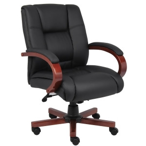 Boss Chairs Boss B8996-c Mid Back Executive Wood Finished Chairs - All