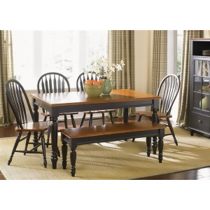 Liberty Furniture Low Country 6 Piece Rectangular Table Set in Anchor Black with - All