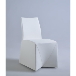 Chintaly Camila Fully Upholstered Tuck-In Side Chair In White Set of 2 - All