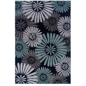 Linon Milan Rug In Black And Turquoise 1.10 x 2.10 - All