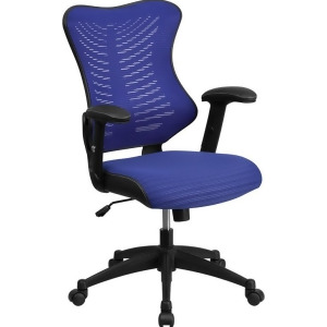 Flash Furniture High Back Blue Mesh Chair With Nylon Base - All