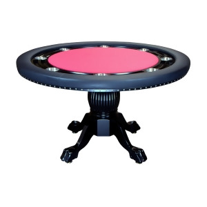 Bbo Poker The Nighthawk Round Poker Table w/ Dining Top - All