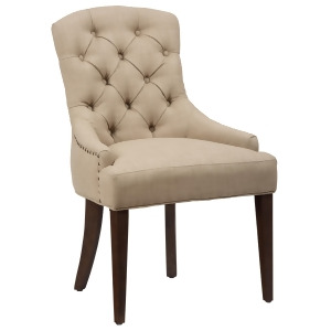 Jofran Upholstered Side Chair With Button Tufting And Nailhead Trim - All
