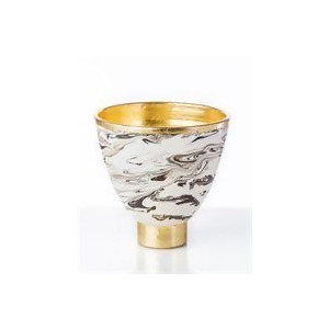 Abigails Roma Collection Marble Cachepot with Gold Accents - All