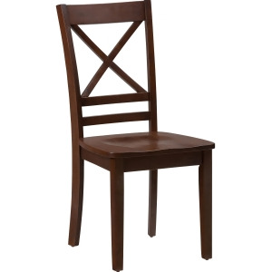 Jofran Caramel Finish X Back Side Chair Set of 2 - All