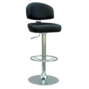 Chintaly 0362 Pneumatic Gas Lift Adjustable Height Swivel Stool In Black - All