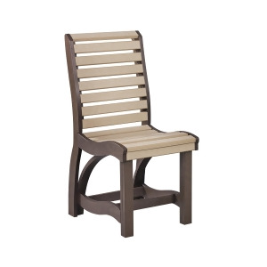 C.r. Plastics St Tropez Dining Side Chair in Two Tone - All